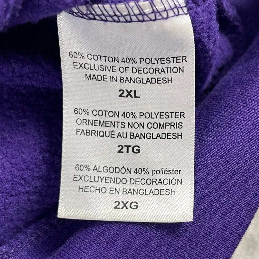 LSU Tigers Champion Mens 2XL Purple Hoodie Fleece Sweatshirt Gameday